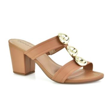 Imagem de Tamanco Feminino Beira Rio Camel Moda e Conforto, Camel, 37