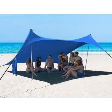 Imagem de Tenda de praia UPF50+ Bestset 3x3m e abrigo solar à prova de vento