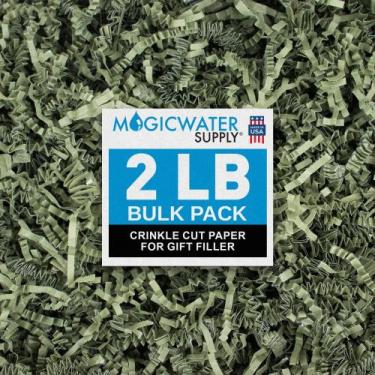 Imagem de Papel enrugado para cestas de presentes MagicWater Army Green 1 kg - M