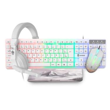 Imagem de Kit Gamer Evolut Starter com Teclado, Mouse, Headset e Mousepad, LED R