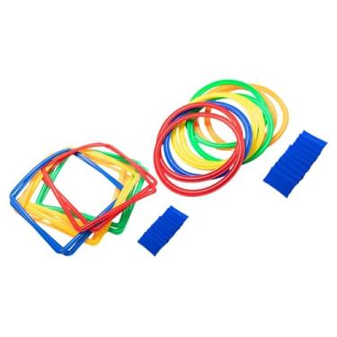 Imagem de simhoa Jogo de Amarelinha com Anéis para Treinamento de Habilidades Motoras Amplas, Velocidade e Agilidade - Ideal para Meninas e Meninos no Jardim