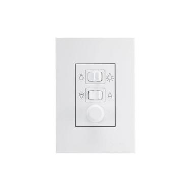 Imagem de Controle Ventilador Margirius Sleek Dimmer Placa 4X2 Bivolt
