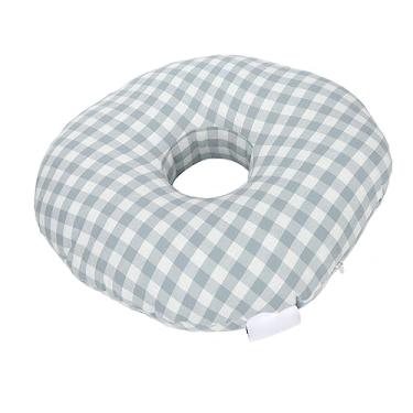 Imagem de Zhjvihx Travesseiro de Piercing na Orelha, Perfil de Travesseiro Azul de Guingão Macio e Macio Buraco para Inflamação para Dor de Pressão