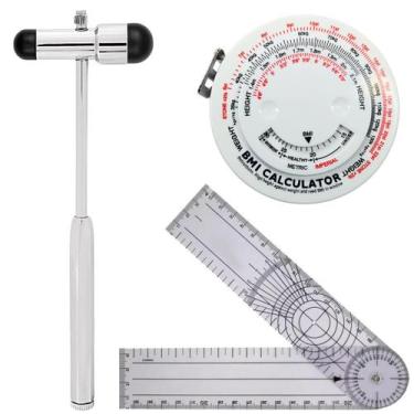 Imagem de Kit Fisioterapia Martelo Buck Fita Imc Goniometro Grande - SEM MARCA, 