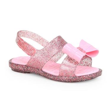 Imagem de Sandália infantil menina Grendene Kids Barbie Glam 23018 brilho