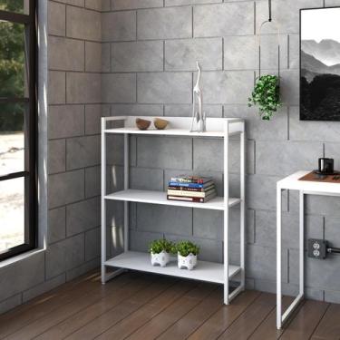 Imagem de Estante Dynamica 80X30X104cm C/03 Prateleiras Estrutura Branca - Compa