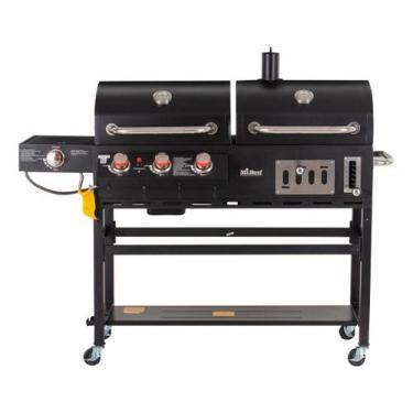 Imagem de Churrasqueira A Gas 3 Queimadores Aco Preto 67x128x155 Cm - Mr Beef