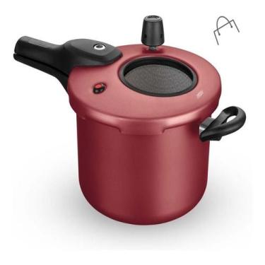 Imagem de Panela De Pressão Fechamento Externo Com Visor Vidro Cereja - MTA, Cer