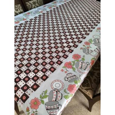 Imagem de Toalha de Mesa Quadrada Estampada 4 Lugares Tecido Varias Cores - HOME