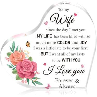 Imagem de Presentes pequenos de Natal para esposa - I Love You Gifts for Her 10 cm Acrílico Lembrança Aniversário Aniversário Dia dos Namorados Presente para Esposa do Marido Pequeno Presente para Mulheres
