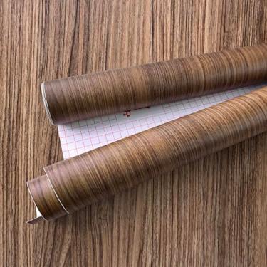 Imagem de ANT Papel de parede autoadesivo de grão de madeira, papel de parede autoadesivo para gaveta de bancada, prateleira, armário, fácil de limpar (nogueira 3,15 x 3 m)