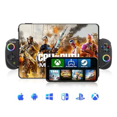 Imagem de Wireless Mobile Gaming Controller for IOS & Android, Bluetooth Smartphone/Tablet Handheld Joystick Gamepad with Adjustable Clip for iPhone/iPad/Samsung etc.Support Xbox/PS3/4/Switch/PC (Black)