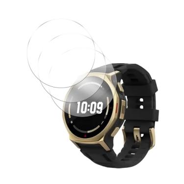 Imagem de FJIASTB Protetor de tela para Smart Watch Amazfit T-Rex 3 Pro 44 mm para ambientes externos, filme de vidro temperado 9H, antiarranhões, anti-impressões digitais, alta sensibilidade, pacote com 3