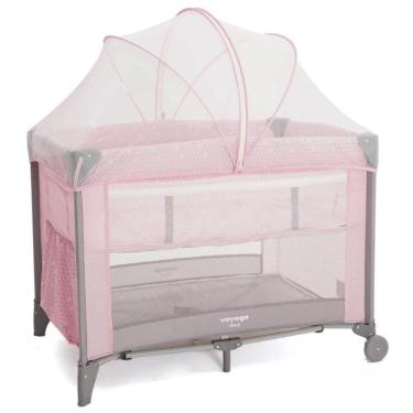 Imagem de Berço Portátil Sleep Rosa  0 A 18 Kg  - Voyage