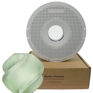 Imagem de Filamento 3d Bambu Lab PETG Translúcido 1kg 1,75mm Com Carretel Reutilizável Verde Oliva 32500