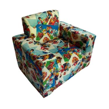Imagem de Mini Sofa Infantil Poltrona Criança Estofado Com Personagem Patrulha Canina