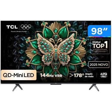 Imagem de Smart TV 98" TCL UHD 4K MINILED 98C6K 120Hz Google TV AiPQ Pro Google Assistente 4 HDMI 2 USB