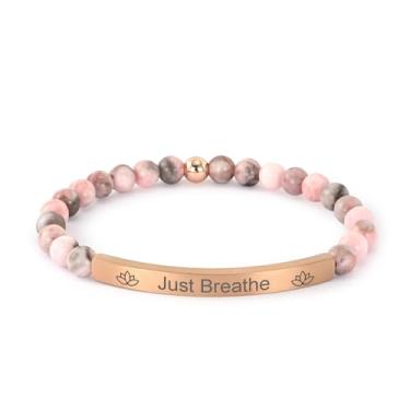 Imagem de cusurlove Pulseiras inspiradoras para mulheres, banhado a ouro 18 K, versículo bíblico cristão, joia de fé, presente religioso de oração de Jesus para mãe, irmã, amiga, Large, Aço inoxidável, Jaspe