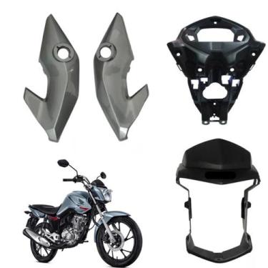 Imagem de Kit Frontal Farol Cg Fan 160 2016 até 2021 / Máscara Par de Bananinha 