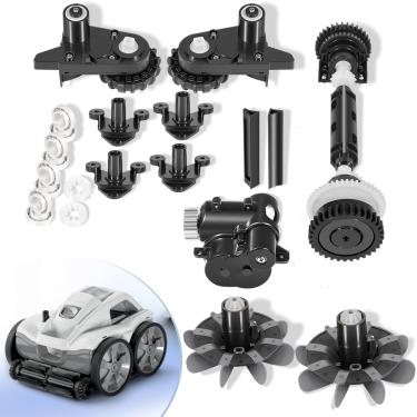 Imagem de Kit de ajuste R0995100 para limpador de piscina Polaris Quattro P40 P4000, peças de reposição de reconstrução com eixo de transmissão, caixas de engrenagens, eixos, rolamentos e turbinas ciclônicas