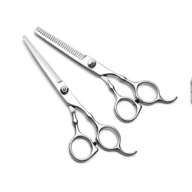 Imagem de Kit Profissional para Cabeleireiro, Tesouras em Aço Inox Furta-Cor, 7 Polegadas, com Estojo, Navalha, Pentes e Acessórios, 22x9x2,5cm