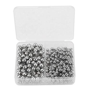 Imagem de YOUTHINK 300 Peças de Alfinetes de Cabeça de Pérola, Alfinetes de Cabeça Redondos Práticos de Ouro Pino de Posicionamento Compacto e Leve Com Caixa de Embalagem de Plástico para Costurar (SILVER)