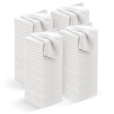 Imagem de Avalon Towels Panos de limpeza de microfibra (pacote econômico com 100) - Tamanho 30,5 x 30,5 cm, panos de limpeza altamente absorventes, sem fiapos, reutilizáveis e laváveis, toalhas de microfibra