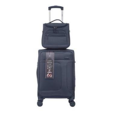 Imagem de Kit Conjunto Combo Viagem Mala Média Super Leve + Frasqueira-Unissex