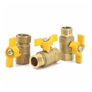 Imagem de 1/5.1 cm 3/10.2 cm 2.5 cm fêmea rosca macho adaptador de válvula esférica extensor de mangueira de água acoplamento junta irrigação jardim irrigação acessório de irrigação (3I4 polegadas - M a F)