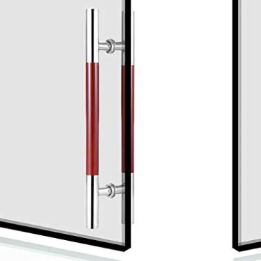 Imagem de Ferragens de porta, puxador de tubo redondo de aço inoxidável resistente simples para escritório hotel porta de vidro puxador de porta de celeiro puxador deslizante de porta de celeiro, 5 tamanhos