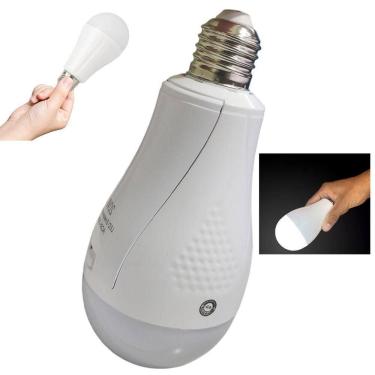 Imagem de Lampada De Emergencia Inteligente Recarregavel Led E27 Queda De Energia Pesca Trilha Portatil Camping Potente Multiuso