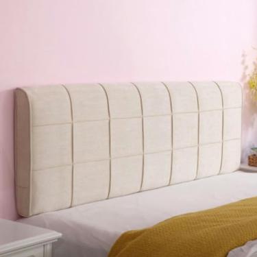 Imagem de Almofada grande para cabeceira de parede, descanso de cama, almofada de leitura, apoio lombar, encosto para dormitório, sofá-cama, beliche, estofado com capa lavável