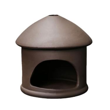 Imagem de Suporte Palo Santo, Chimenea, Queimador de incenso de argila roxa em forma de casa, queimador de cone de incenso