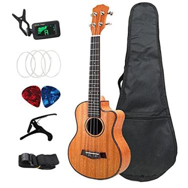 Imagem de Ukulele infantil 66 cm quatro cordas 19 trastes mogno jacarandá escala metal unha ukulele ukelele acessórios para ukelele