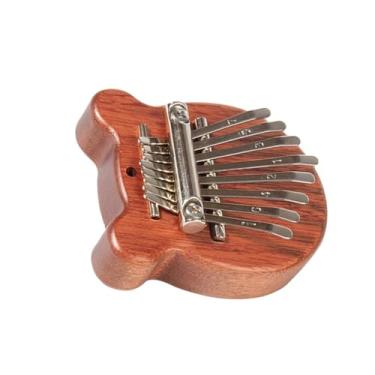 Imagem de Piano de madeira com 8 teclas/dedo portátil Kalimba instrumento musical para iniciantes amantes de música