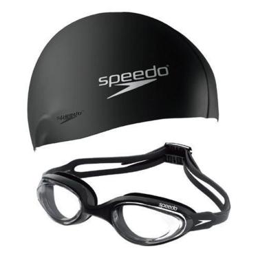 Imagem de Touca De Natação Speedo + Óculos Hydrovision Antiembaçante-Unissex