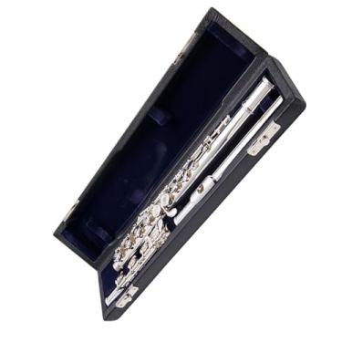 Imagem de Flauta Outfit 17 Chave francesa de cobre branco banhado a prata com instrumento de flauta e chave E