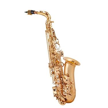 Imagem de Brass Student EB Alto Sax E Flat Lacado Dourado para Iniciantes