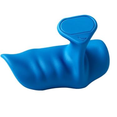 Imagem de Luva De Academia Musculação Antiderrapante Protetor de Palma Unissex(Azul)