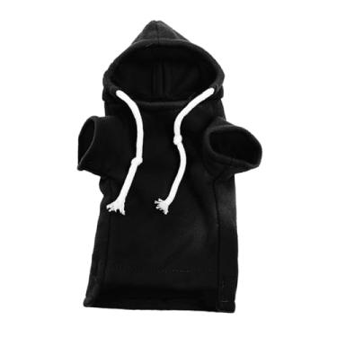 Imagem de Ｂｅｓｇａ Roupa para Furão com Capuz Multifuncional, Lavável, Fofa, Fantasia para Hamster, Roupa para Furão para Porquinhos-da-Índia, Coelhos M, Preto