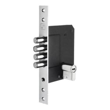 Imagem de Fechadura Trava Auxiliar Multiponto Alta Segurança F1I Quadrada Aço In