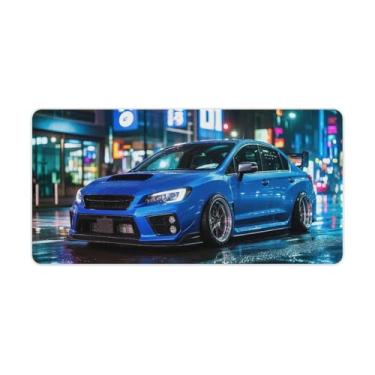 Imagem de HouLaiZhe WRX JDM Rainy Night Neon City Gaming Mouse Pads JDM Car Desk Pads Grandes Mousepads para teclado de mesa, tapete de computador 30 x 60 cm