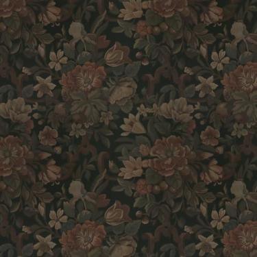 Imagem de Dimoon Papel de parede vintage descasque e cole papel de parede floral verde escuro 40 cm x 1591 cm, papel de contato com folhas de flores para quarto, espesso, impermeável, autoadesivo, papel de