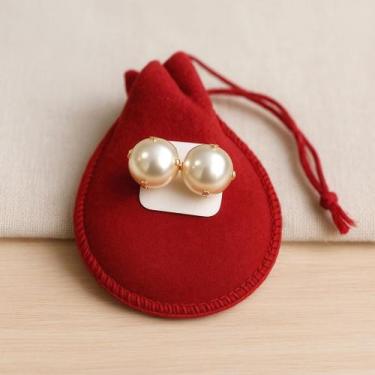 Imagem de Brinco Feminino Perola 10mm Folheado Ouro 18k BR525 - WN Bijouterias