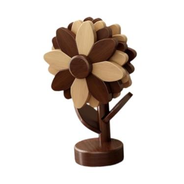 Imagem de Baoblaze Jogo de 4 peças de tapete de mesa de madeira com estampa de, protetor de mesa, porta-copos criativo para decoração de casa, suporte para, B