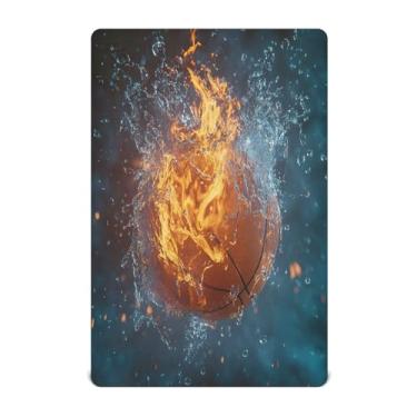 Imagem de STAYTOP Lençol de berço de basquete para meninos e meninas, lençol com elástico para berço padrão e colchão infantil, de microfibra supermacia, 99 x 69 x 15 cm