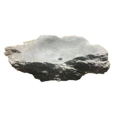 Imagem de Cuba Pia Lavabo Sobrepor De Pedra Sabao Rústica