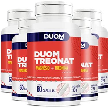 Imagem de COMBO 5 DUOM TREONATO MAGNÉSIO TREONINA 60 CAPS 360 TOTAL
