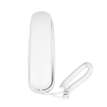 Imagem de Generic Telefone Com Fio, Telefone Montável na Parede Multifuncional Resistente Fácil de Usar Economia de Espaço para Casa (Branco)