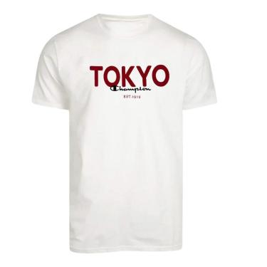 Imagem de Camiseta Champion Malhão Tokyo Off White Masculino-Masculino